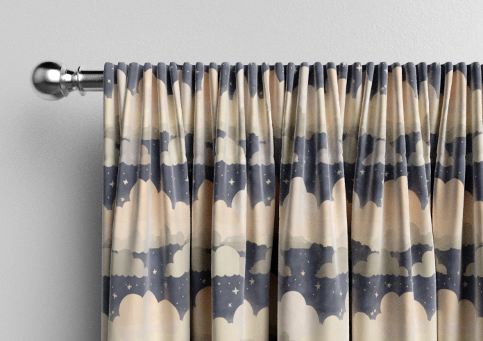 Cloudy Cosmos, Twinkle Grey - Made to Measure Curtains - Image 9